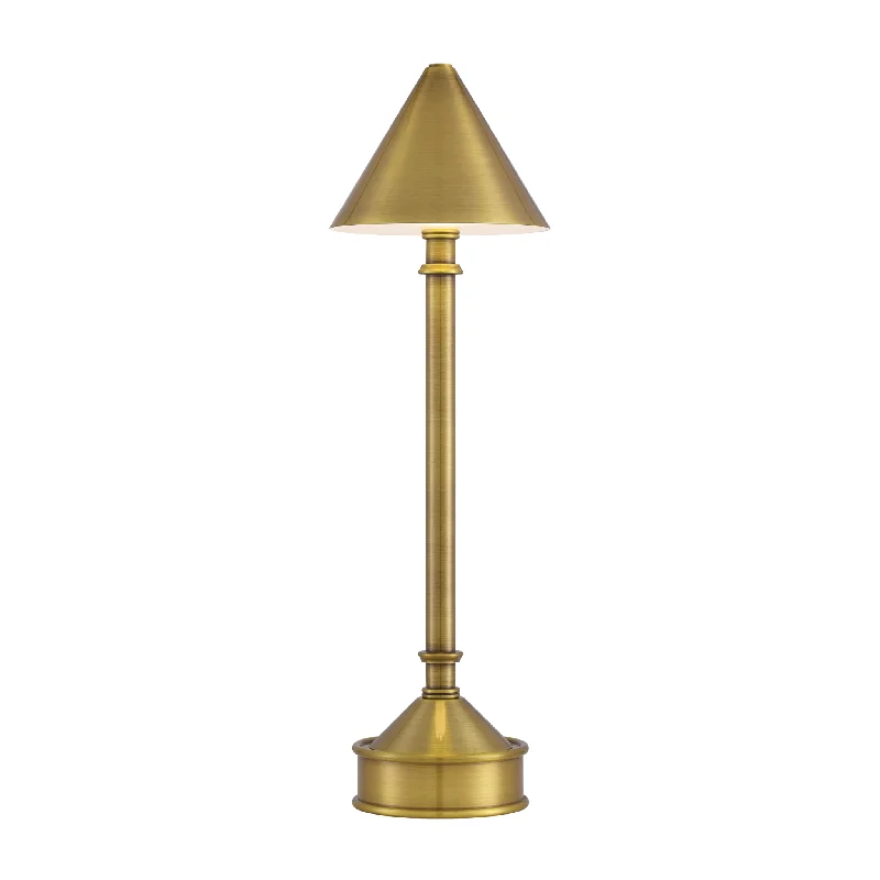 coastal style table lamps with nautical elements for beach housesTraipse Brass Cordless Table Lamp