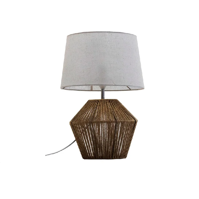 industrial style table lamps with exposed bulbs for loft apartmentsUbud Woven Table Lamp