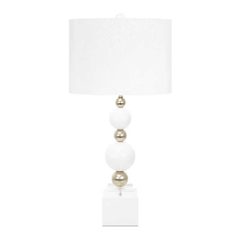 gothic style table lamps with dark finishes for a mysterious lookWhite and Silver Sheridan Table Lamp - with 14x14x10 White Classic Linen Shade