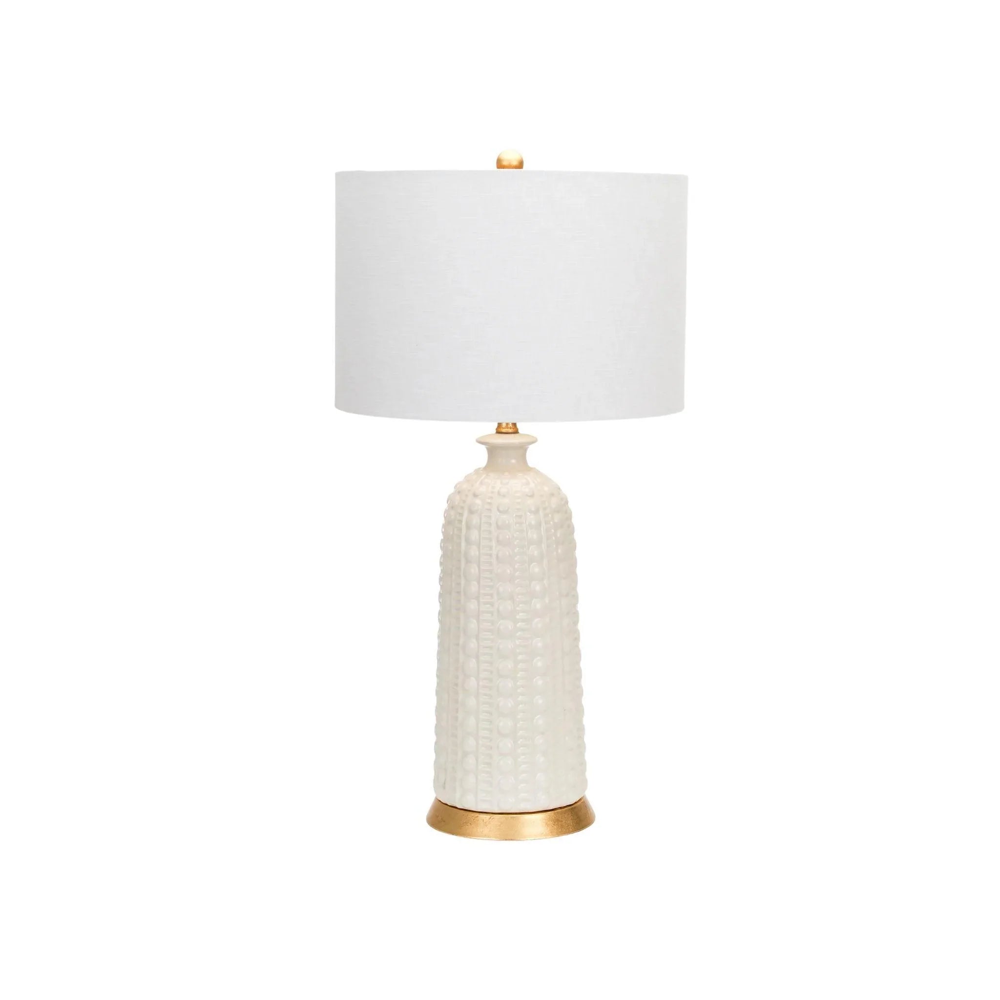 coastal style table lamps with nautical elements for beach housesWhite Glazed Ceramic Table Lamp