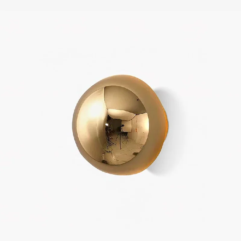 leather wall lamps with a distressed texture for a rugged and stylish lookAurum Sphere Wall Sconce