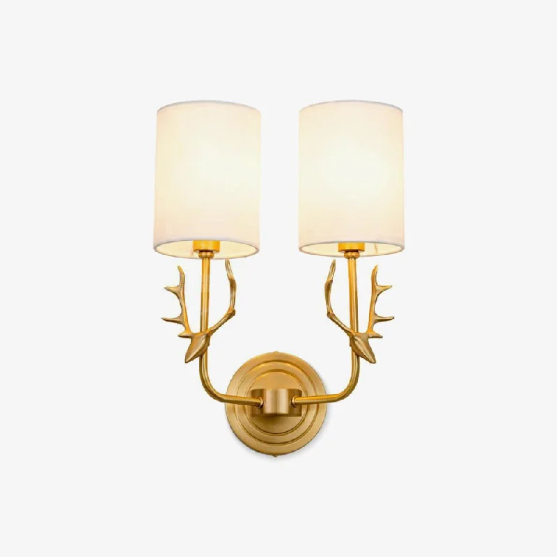 asian - inspired wall lamps with bamboo or paper shades for a zen - like Brass Deer Head Wall Light