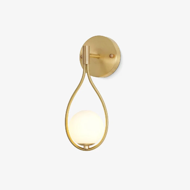 mid - century modern wall lamps with iconic shapes for a stylish studyBrass Vanity Wall Lamp