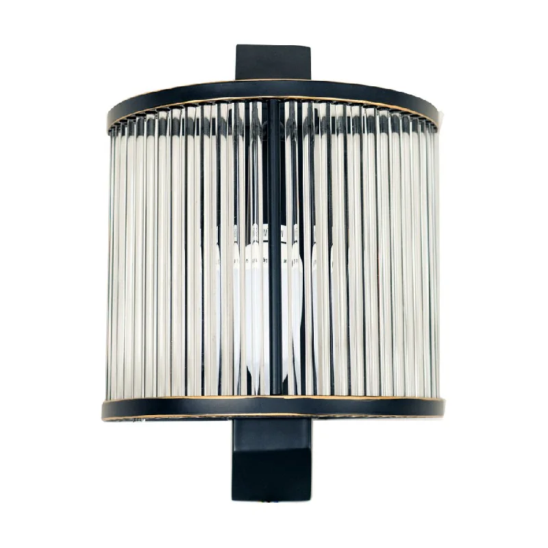 asian - inspired wall lamps with bamboo or paper shades for a zen - like Hayworth Wall Sconce - Antique Black