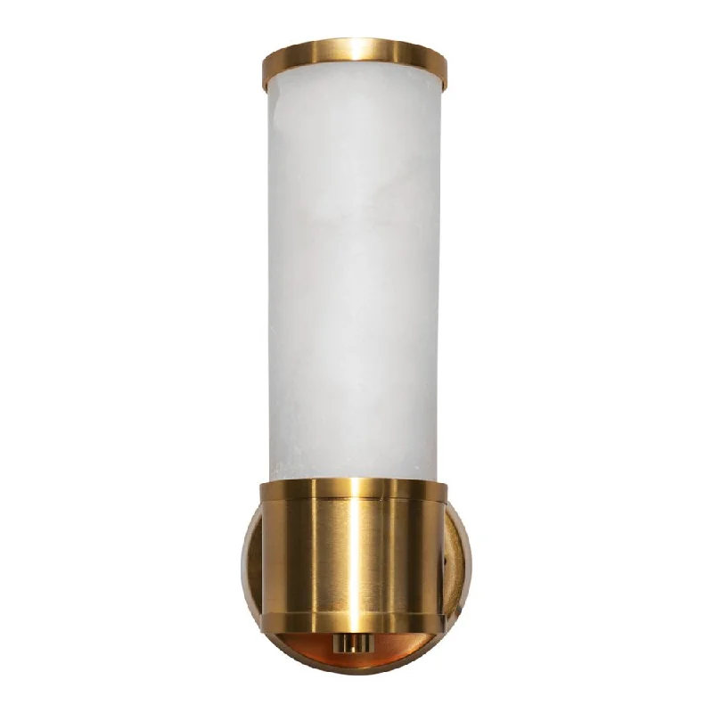 asian - inspired wall lamps with bamboo or paper shades for a zen - like Shaffer Alabaster Wall Sconce