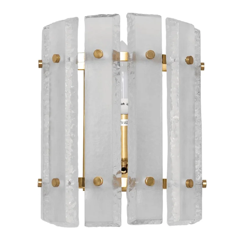 art deco wall lamps with geometric patterns for a retro - inspired bathroomLongford Wall Sconce - Short