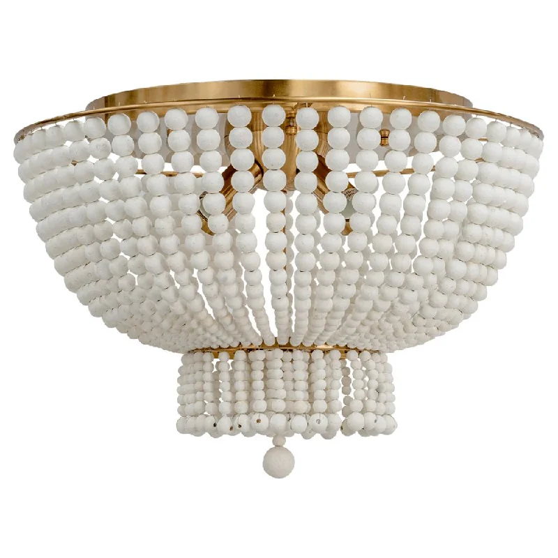 art deco wall lamps with geometric patterns for a retro - inspired bathroomMeadow Lane Beaded Flush Mount