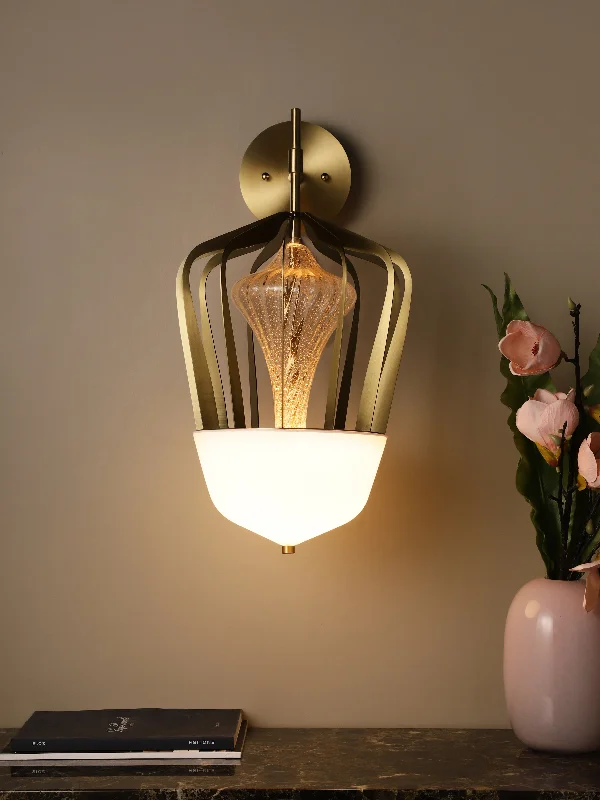 art deco wall lamps with geometric patterns for a retro - inspired bathroomCherise Wall Light