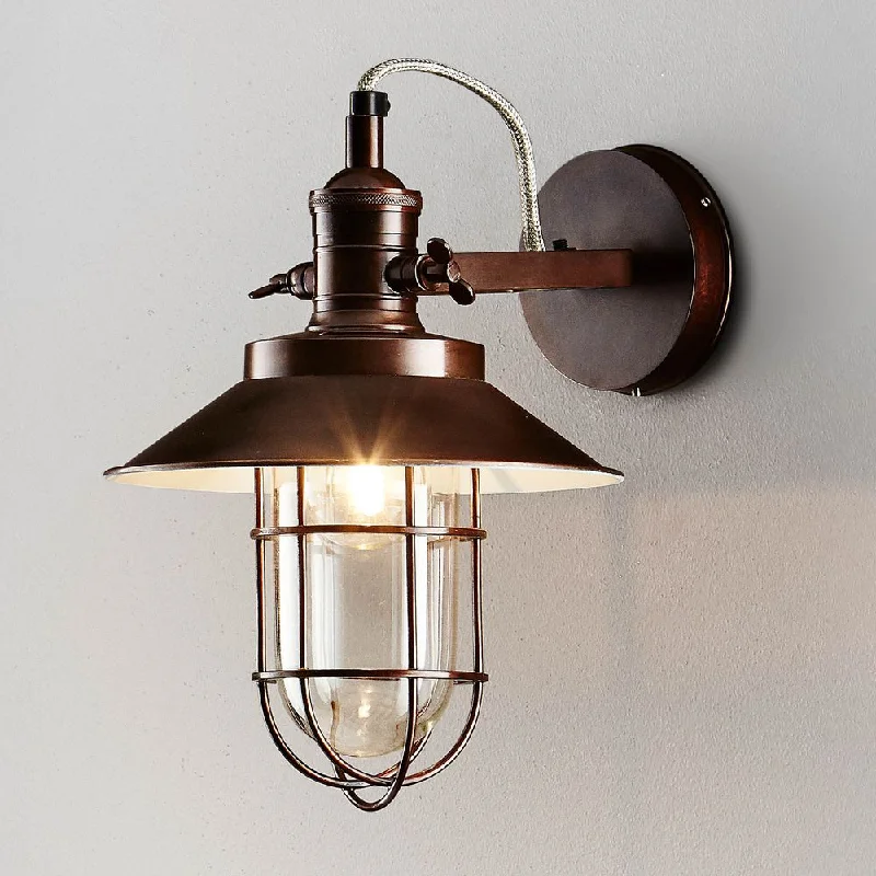 victorian style wall lamps with intricate metalwork for traditional entrywaysMaine Sconce Copper