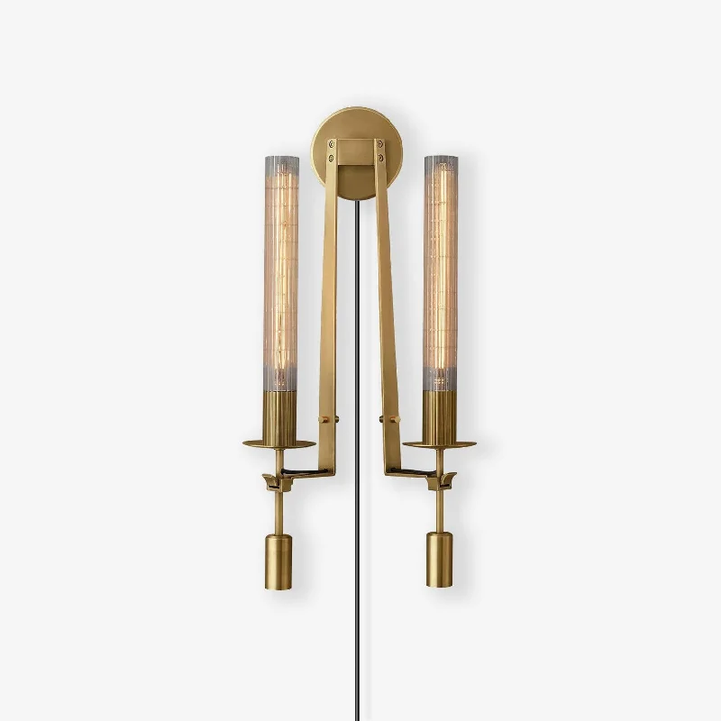 asian - inspired wall lamps with bamboo or paper shades for a zen - like French Classicism Plug-in Wall Lamp