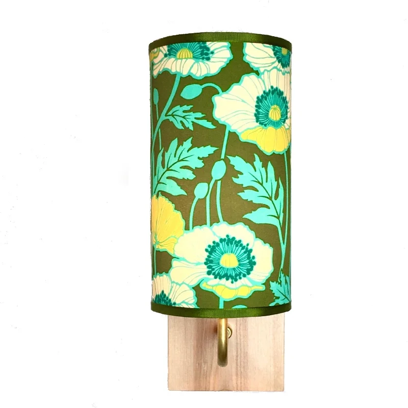 metal wall lamps with a matte black finish for a sleek and modern lookGreen Poppy