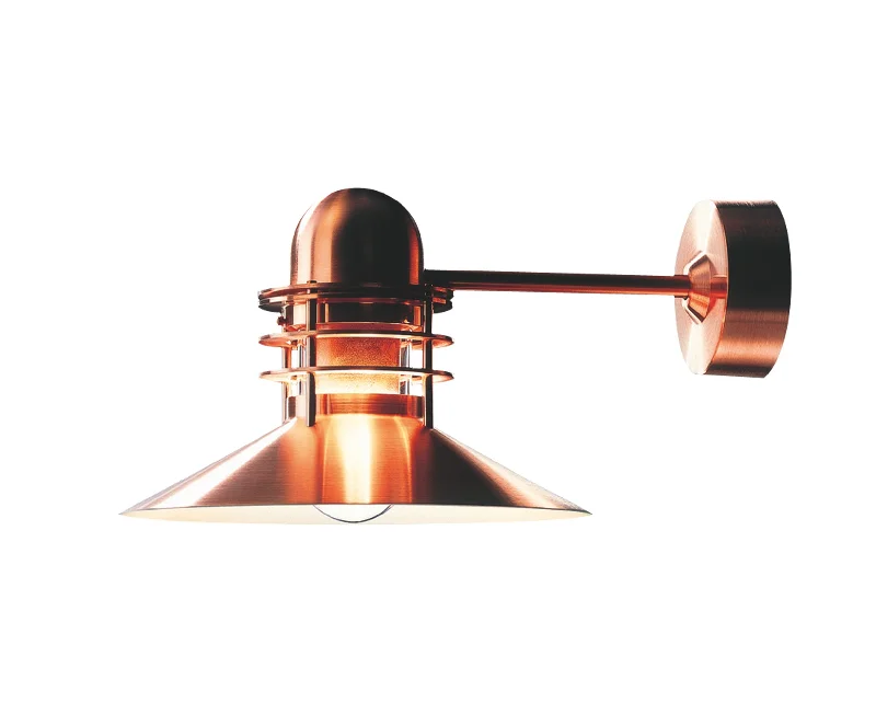 marble wall lamps with luxurious veining for high - end living spacesNyhavn Wall Lamp - Copper