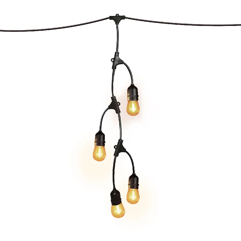 String Lights with Edison Bulbs for Rustic Ambiance12 ft. LED Fence String Lights