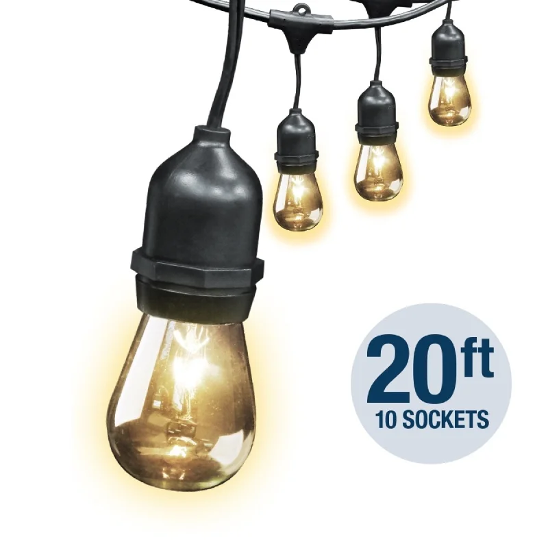 String Lights with Multicolored Bulbs for Festive Occasions20 ft. Incandescent String Light Set