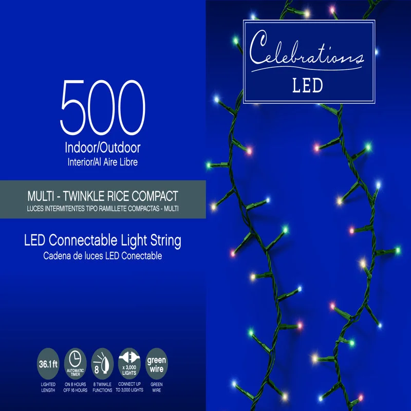 String Lights for Outdoor Dining AreasCelebrations LED Multicolored 500 ct String Christmas Lights